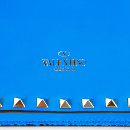 Valentino Garavani Nappa Rockstud Wristlet Clutch Blue Fluo 7 of 8