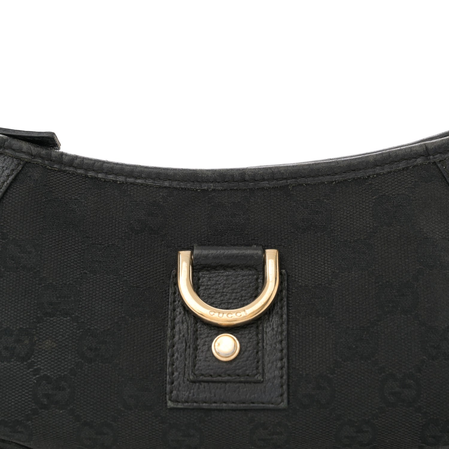Gucci Monogram D Ring Abbey Pochette Black 8 of 14
