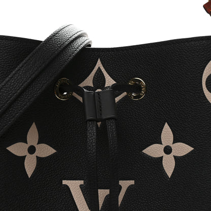 Louis Vuitton Empreinte Monogram Giant Neonoe MM Black Beige 9 of 12