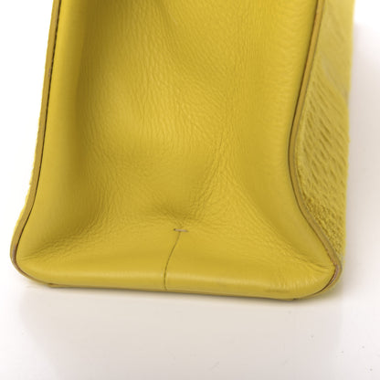 Fendi Vitello Calf Hair Crocodile Embossed Large 3Jours Tote Sunflower Cedro 9 of 14