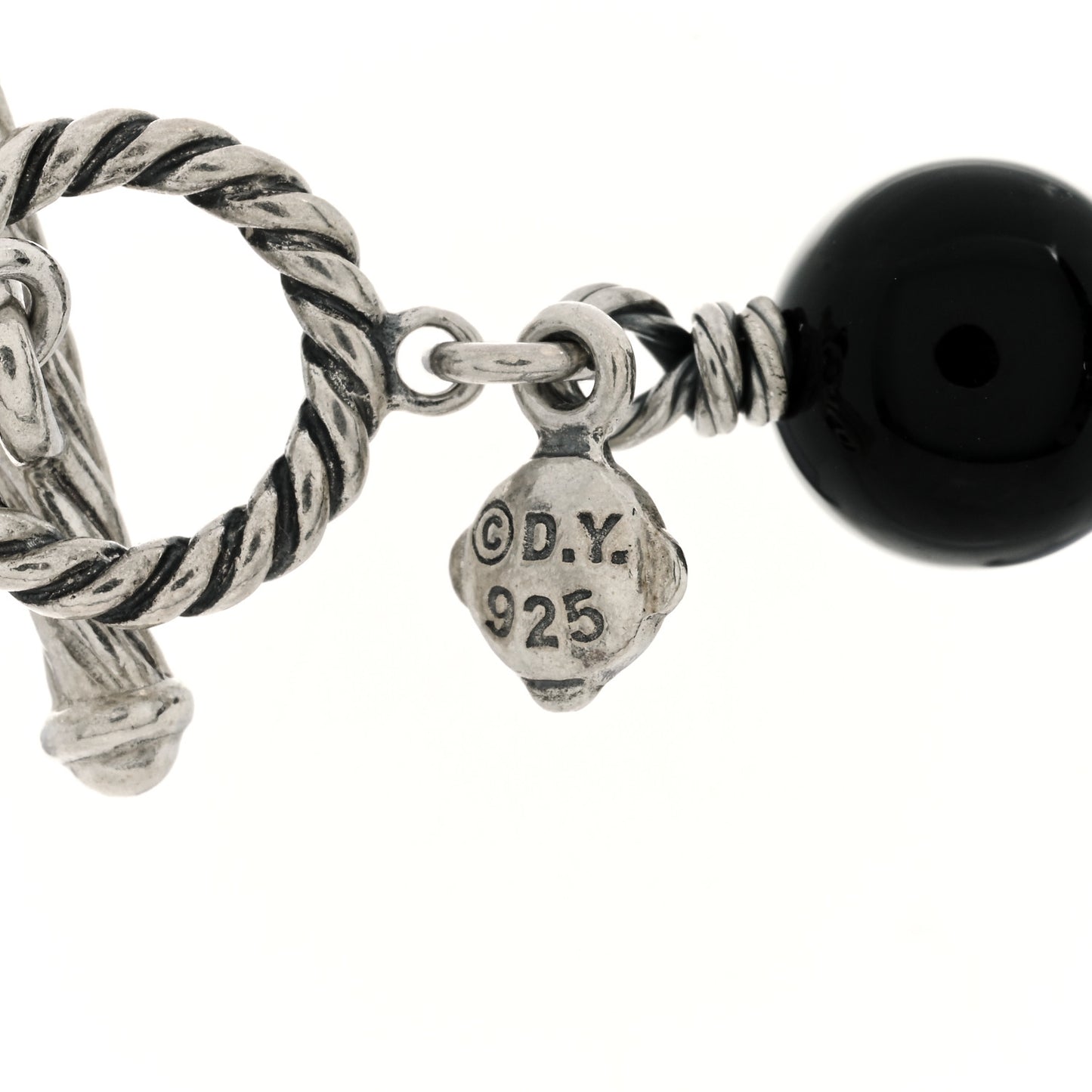 Sterling Silver Black Onyx Pearl Bijoux Necklace