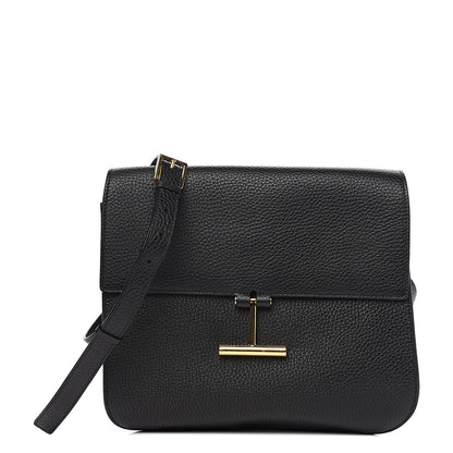 Tom Ford Calfskin Large T Clasp Tara Crossbody Bag Black 1 of 10