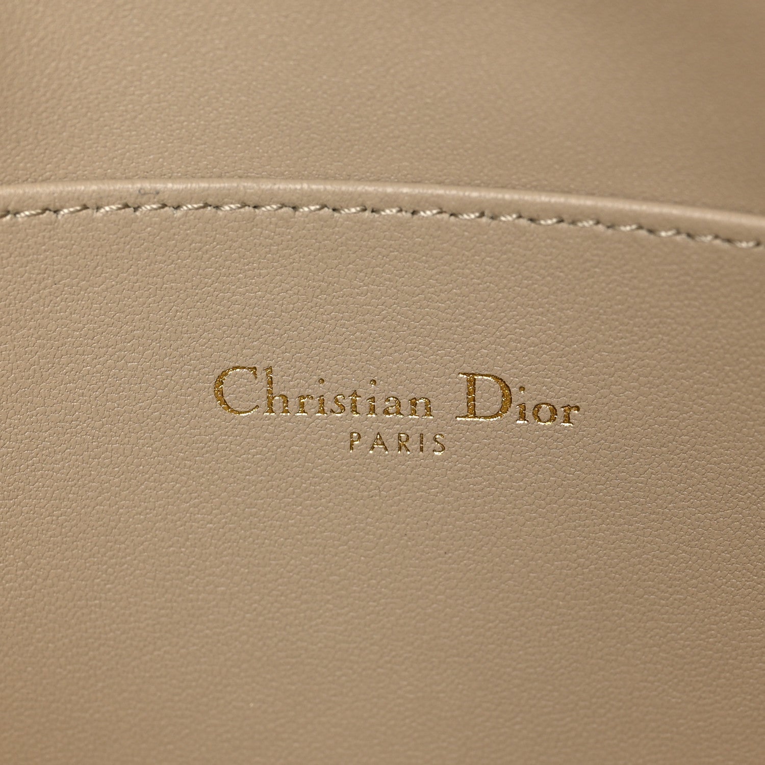 Christian Dior Metallic Lambskin Cannage Large Caro Daily Pouch Gold 5 of 6