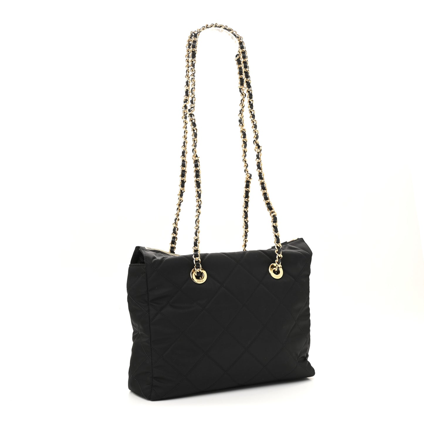 Re-Nylon Stitched Re-Edition 1995 Chaine Medium Tote Bag Black