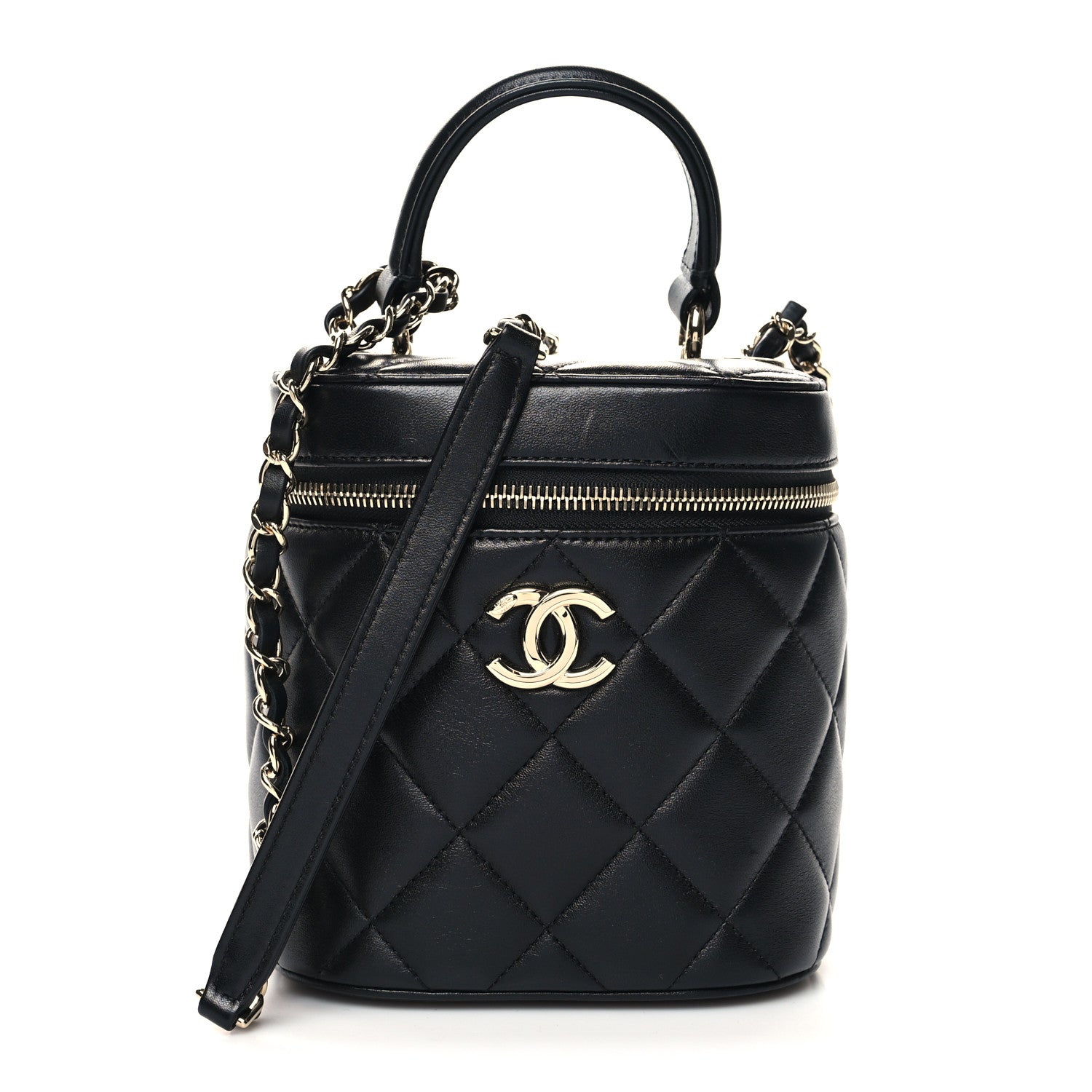 Chanel Lambskin Quilted Trendy Vanity Case Black 1 of 10