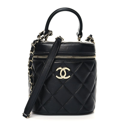 Chanel Lambskin Quilted Trendy Vanity Case Black 1 of 10