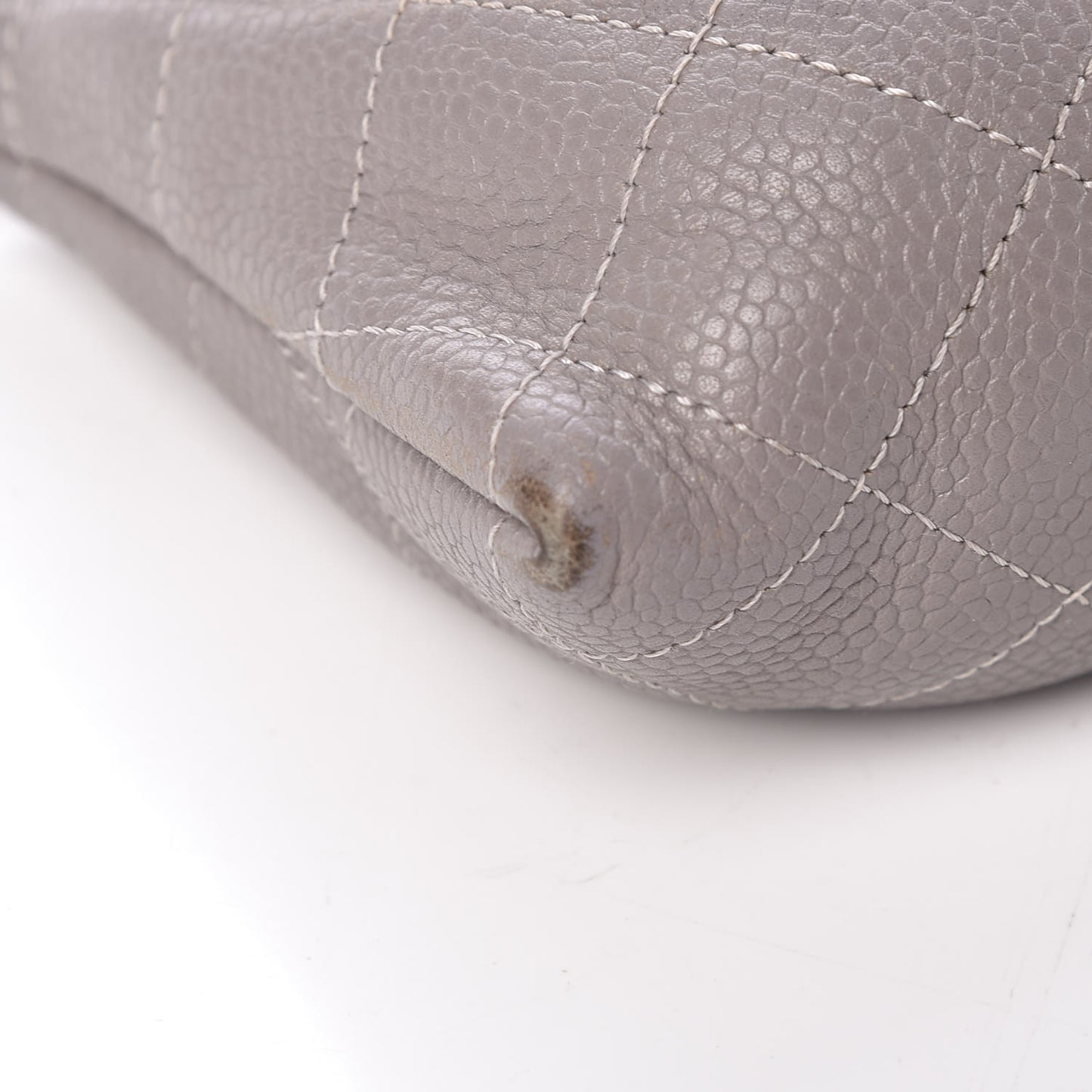 Caviar Half Moon Wallet On Chain WOC Light Grey