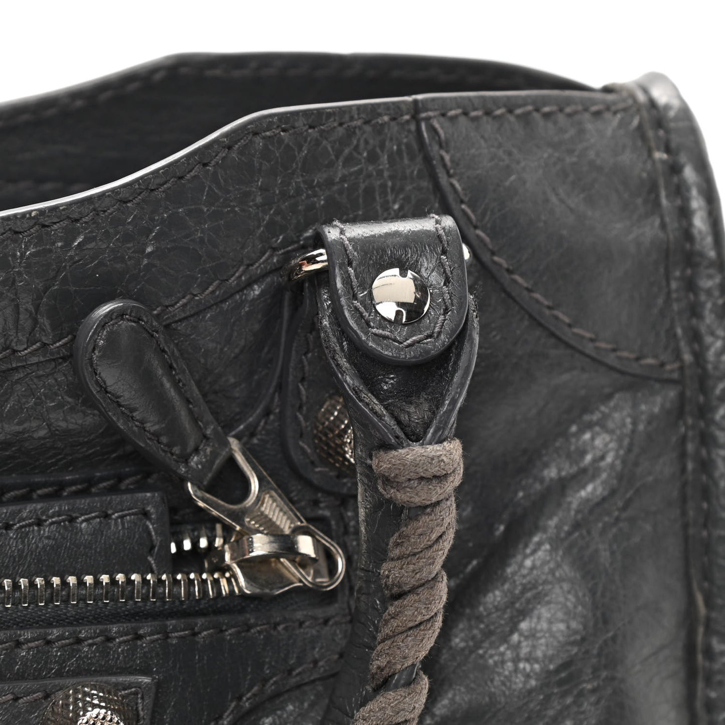 Agneau Giant 12 Silver Hardware Mini City Gris Fossile