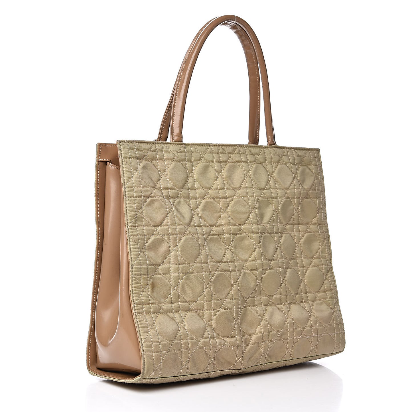 Nylon Cannage Shopper Tote Beige