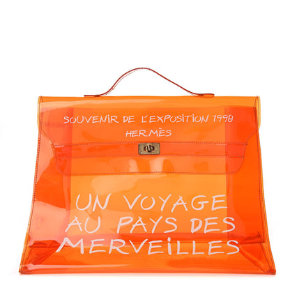 Hermes Vinyl Souvenir De L'Exposition Kelly Orange 1 of 9