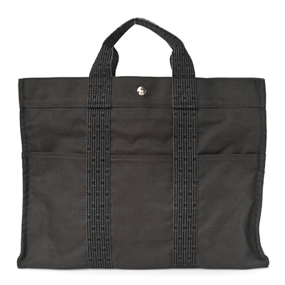 Hermes Canvas Herline MM Tote Grey 1 of 8