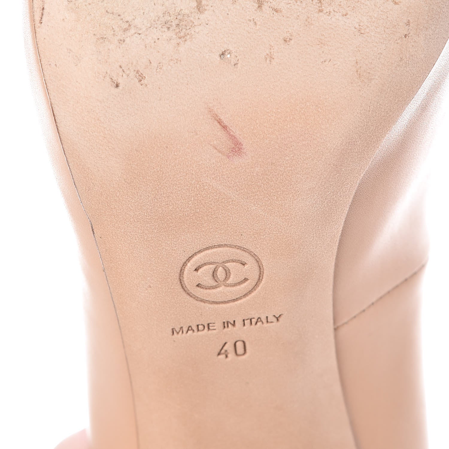 Chanel Lambskin Cap Toe Pumps 40 Beige Black 12 of 15