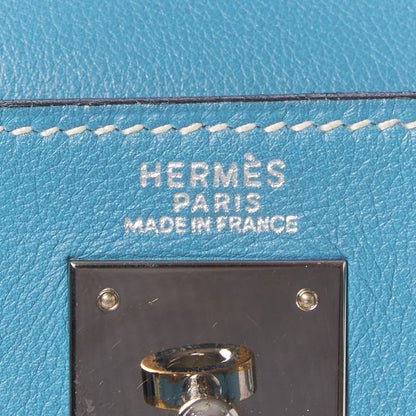 Hermes Swift Kelly Retourne 32 Blue Jean 7 of 39