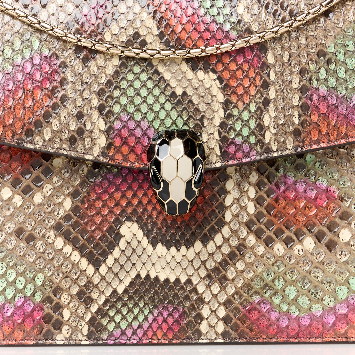 Bulgari Elaphe Serpenti Forever Crossbody Bag Pink Multicolor 8 of 10