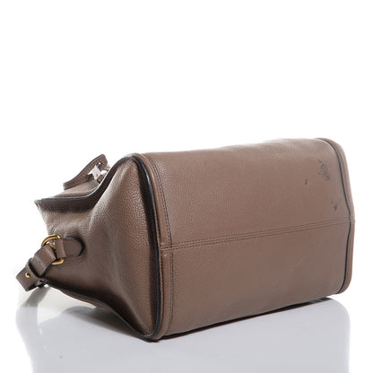 Alexander McQueen Pebbled Calfskin Small Skull Padlock Zip Around Tote Taupe 4 of 10