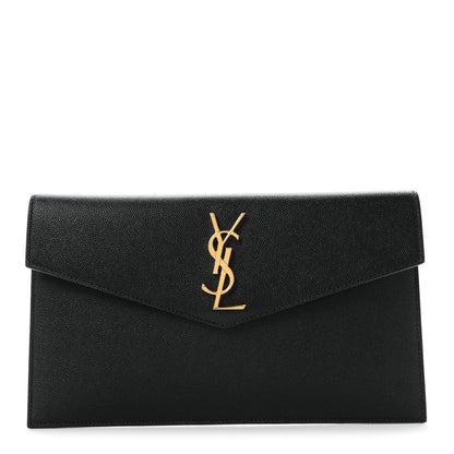 Saint Laurent Grain De Poudre Uptown Pouch Black 1 of 6