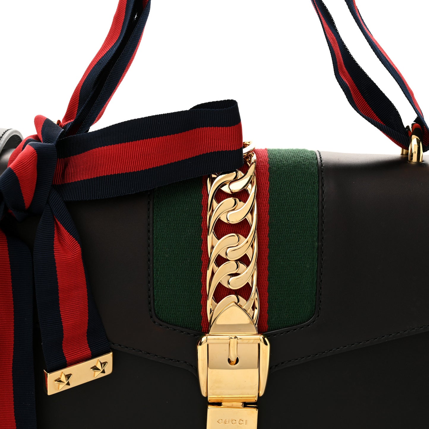 Calfskin Small Sylvie Shoulder Bag Black