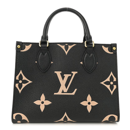 Louis Vuitton Empreinte Monogram Giant Onthego PM Black Beige 1 of 9