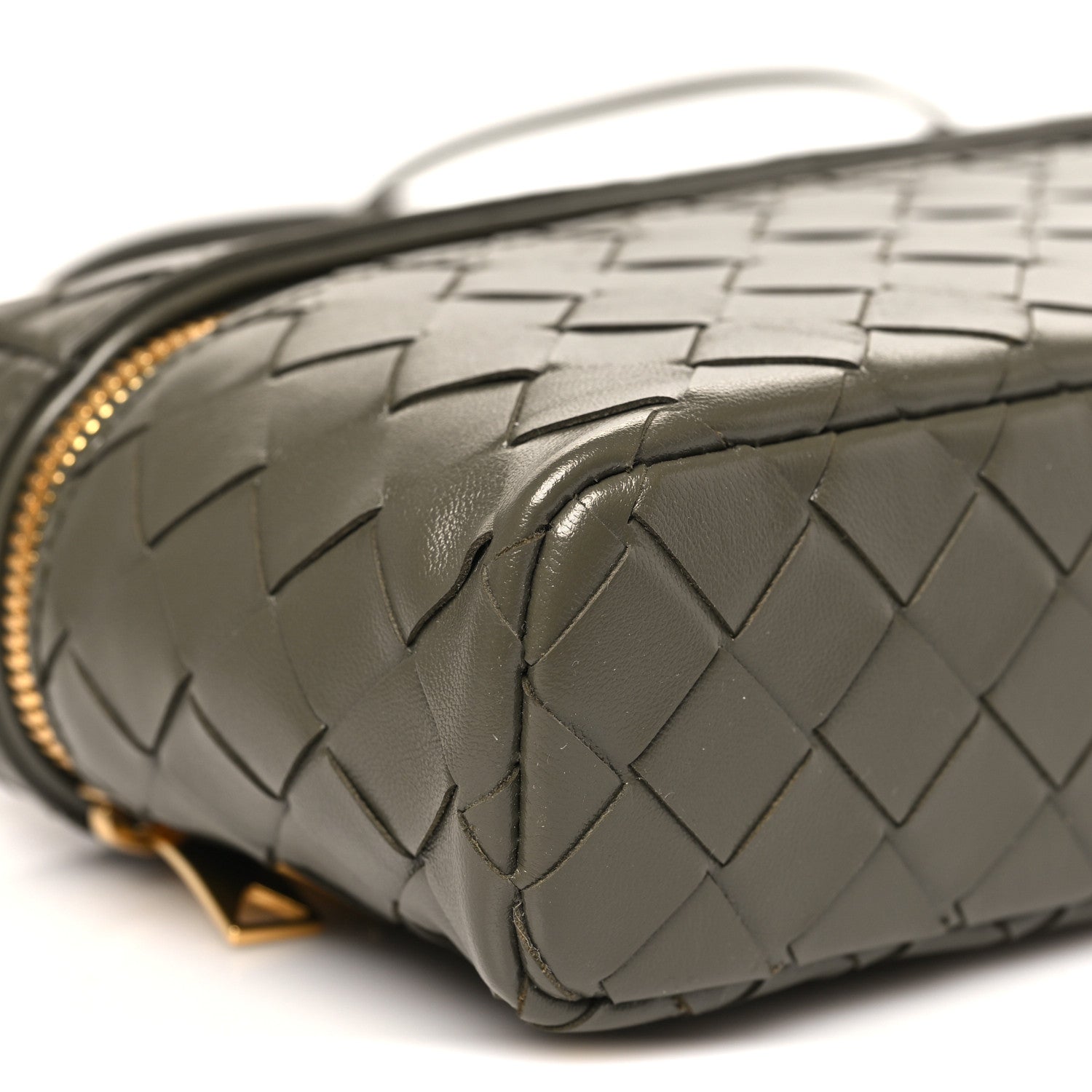 Bottega Veneta Calfskin Intrecciato Bang Bang Vanity Case Cypress
