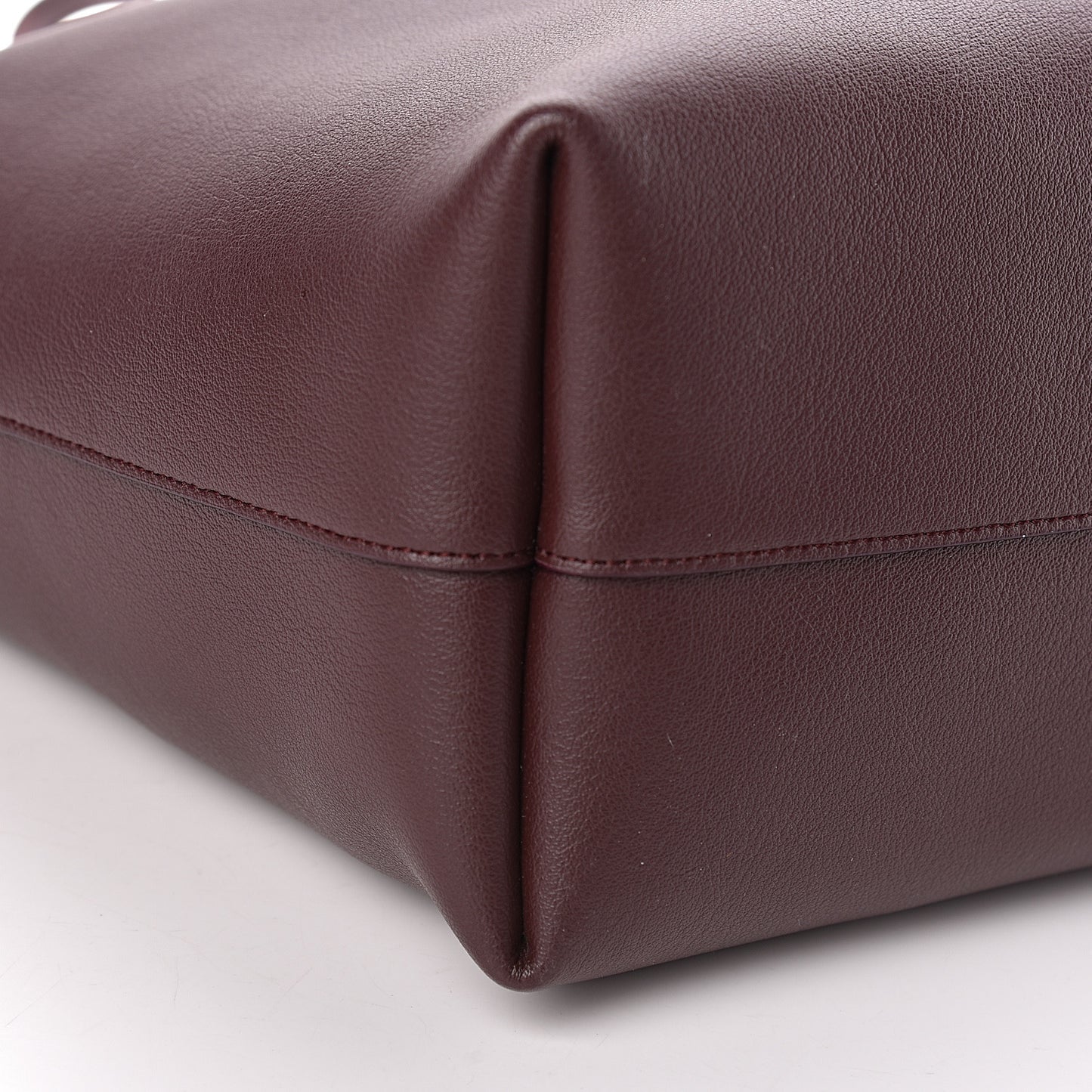 Calfskin Large Shopping Tote Bordeaux
