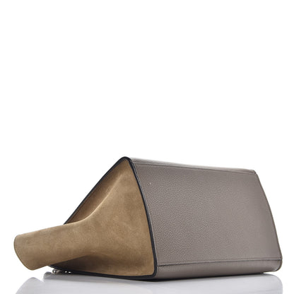 Celine Drummed Calfskin Suede Small Trapeze Souris 4 of 6