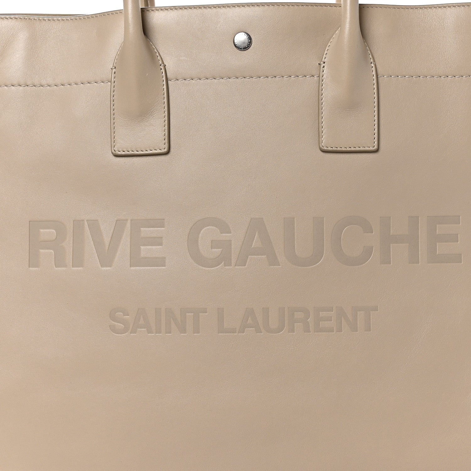 Saint Laurent Vitello Large Rive Gauche Tote Sea Salt 8 of 11