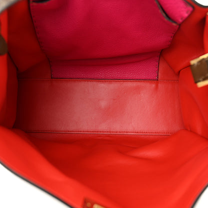 Fendi Cuoio Romano Selleria Bi-Color Large Peekaboo X-Lite Fango Papavero Fuxia 5 of 9
