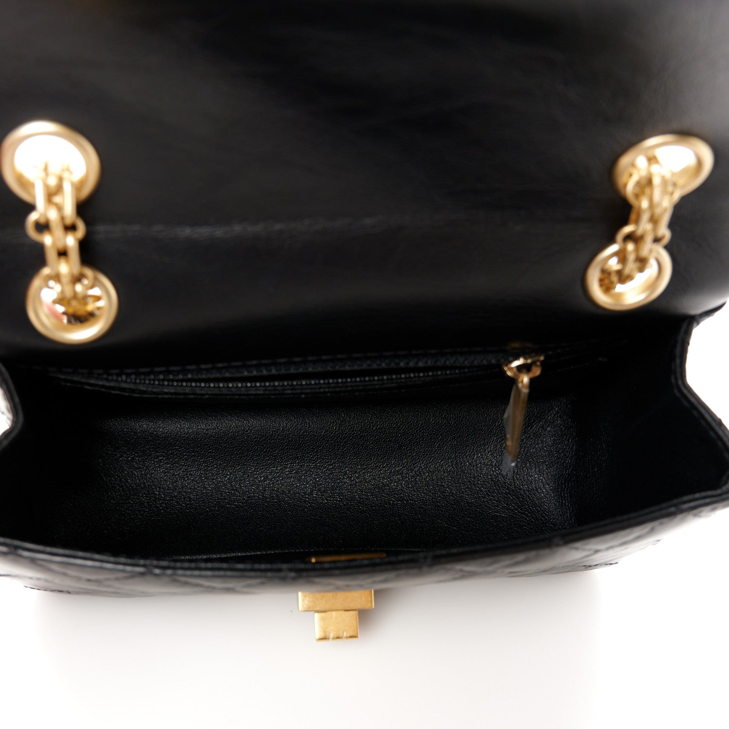 Chanel Aged Calfskin Quilted 2.55 Reissue Mini Flap Black 5 of 11