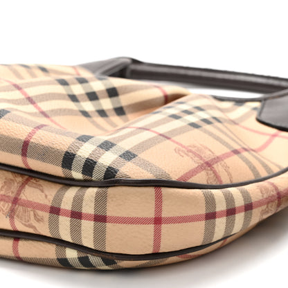 Burberry Haymarket Check Small Brooklyn Hobo Brown 6 of 11