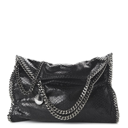 Stella McCartney Eco Python Falabella Fold Over Tote Black 1 of 9