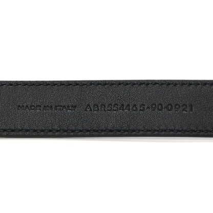 Saint Laurent Smooth Calfskin Monogram Square Buckle Belt 90 36 Black 6 of 7