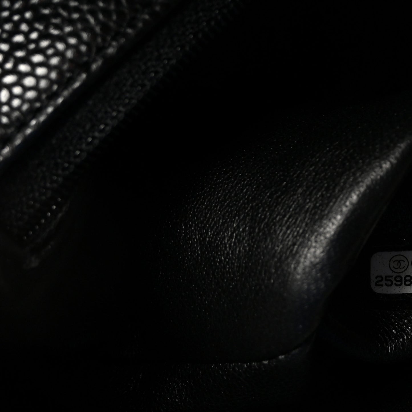 Caviar Quilted Flap Clutch Black