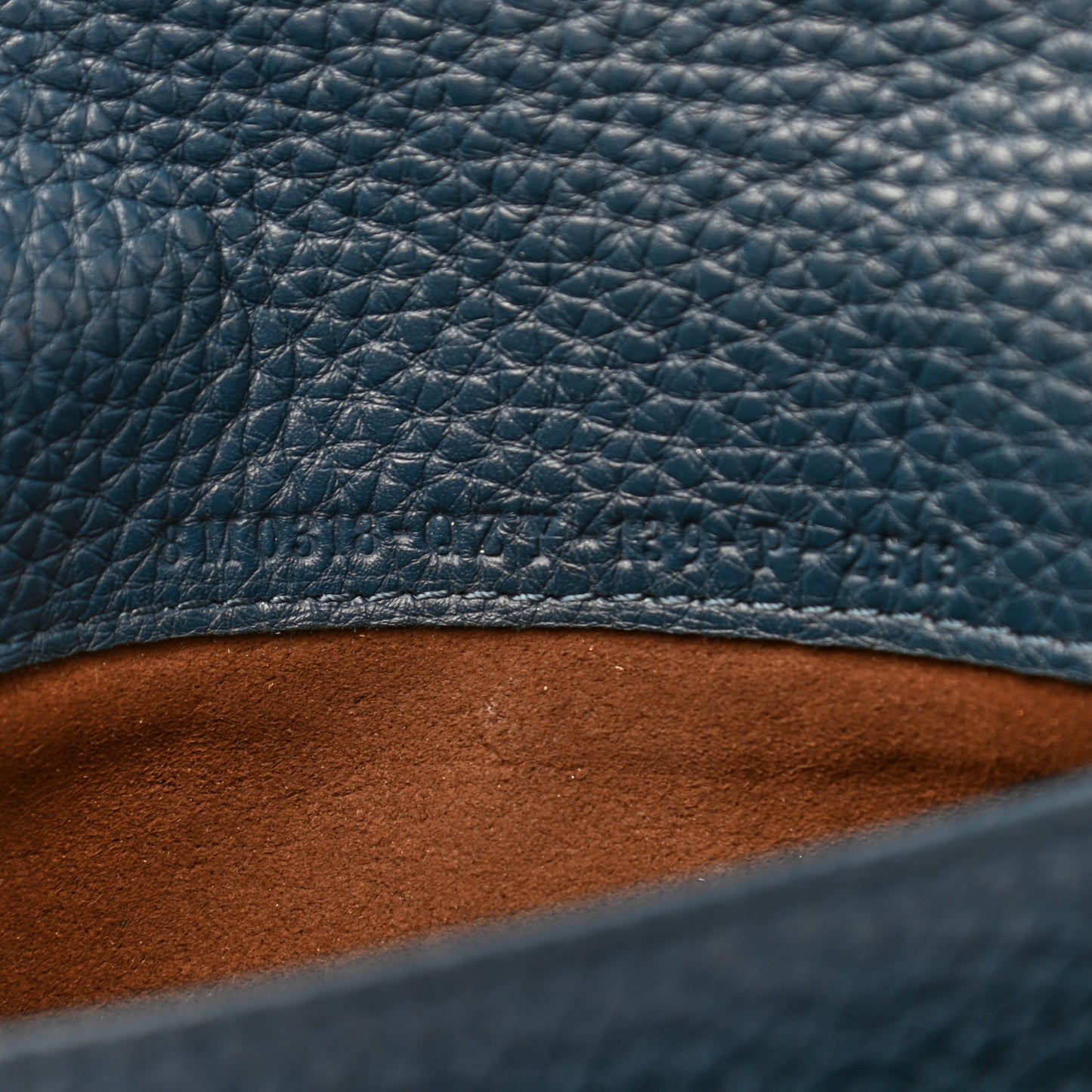 Cuoio Romano Selleria Mini Peekaboo Clutch Wallet Blue Notte