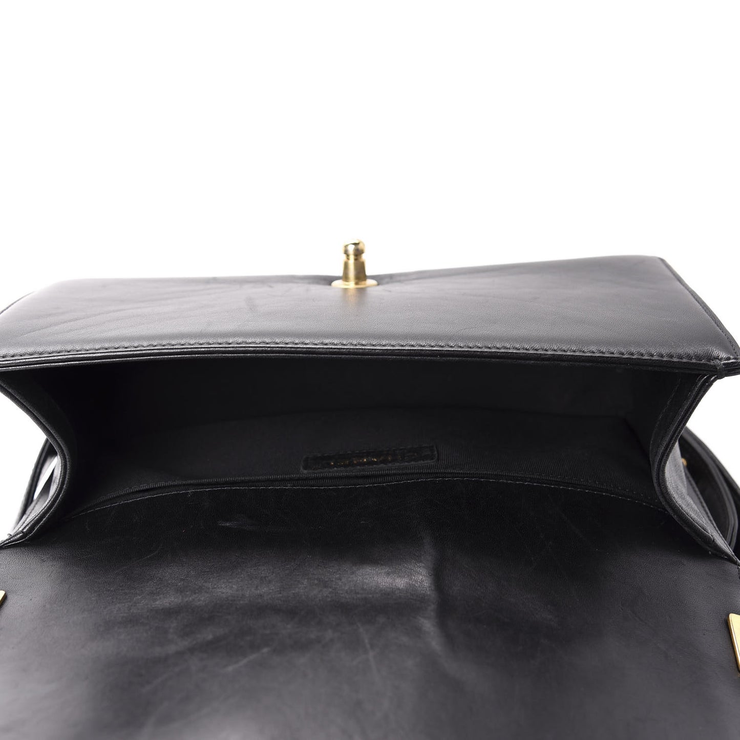 Lambskin Quilted Medium Boy Flap Black