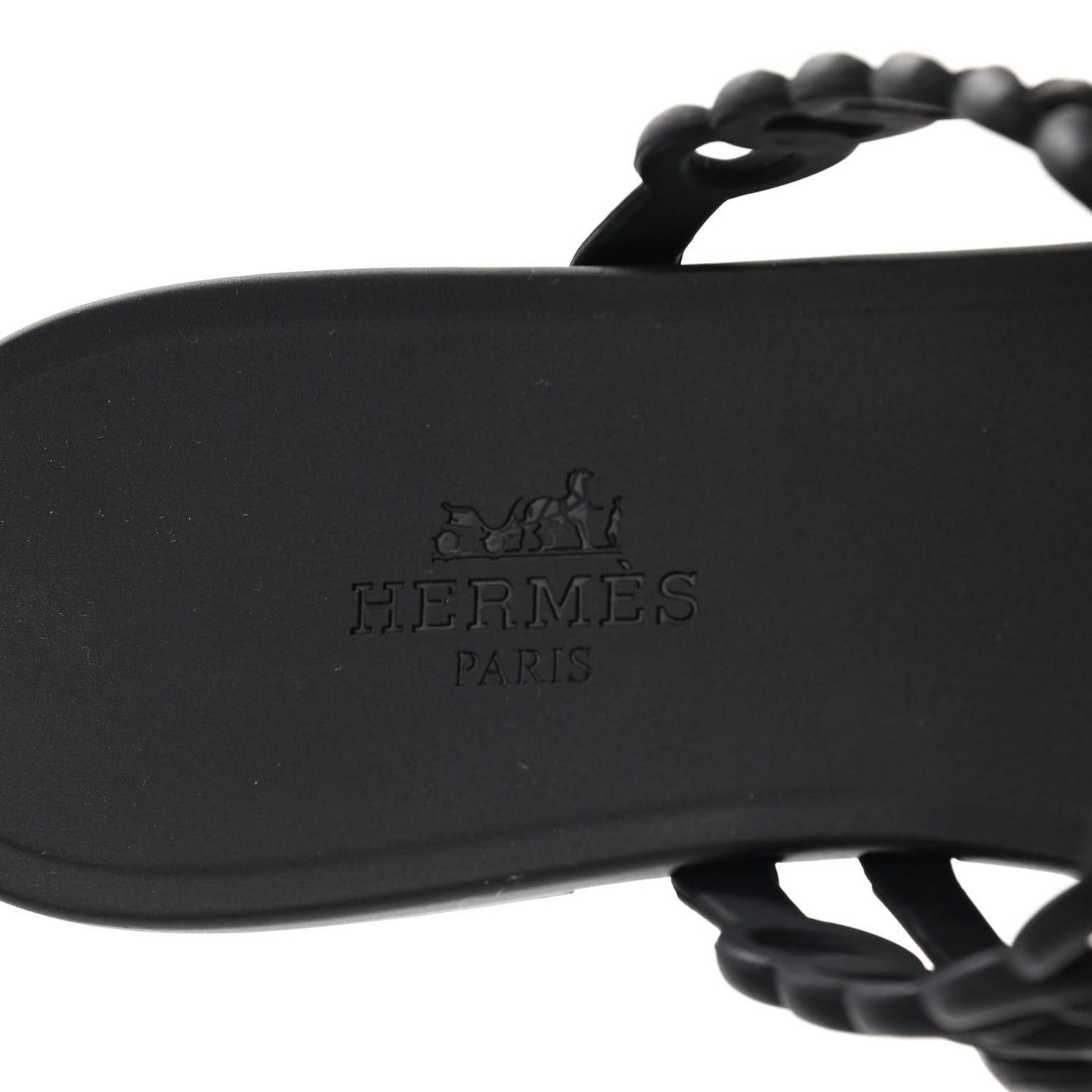Rubber Chaine d'Ancre Nude Sandals 36 Black