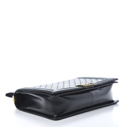 Chanel Glazed Calfskin Quilted Large Boy Flap Black 4 of 14