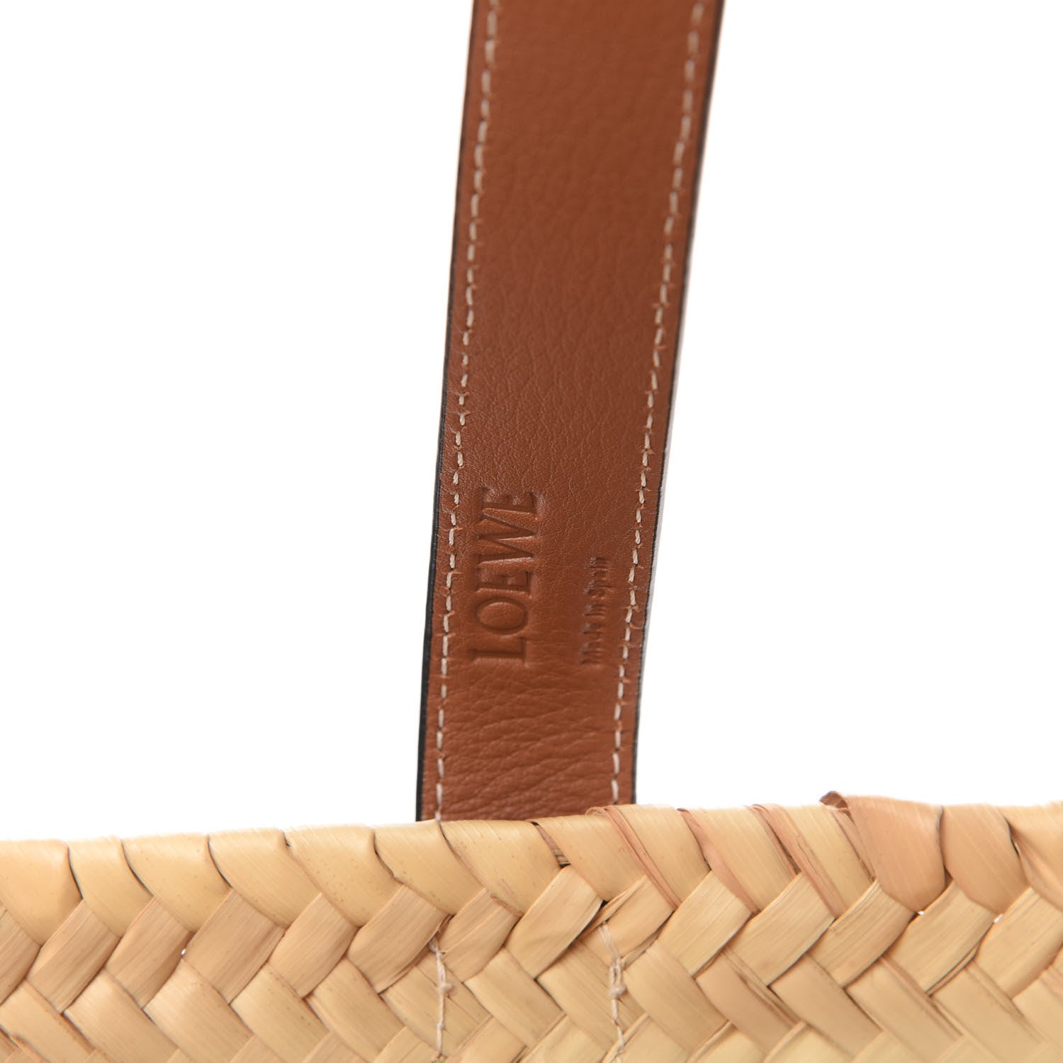 Loewe Raffia Medium Basket Tote Bag Natural Tan 8 of 10