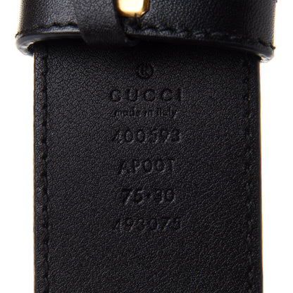 Gucci Calfskin Double G 40mm Belt 75 30 Black 3 of 5