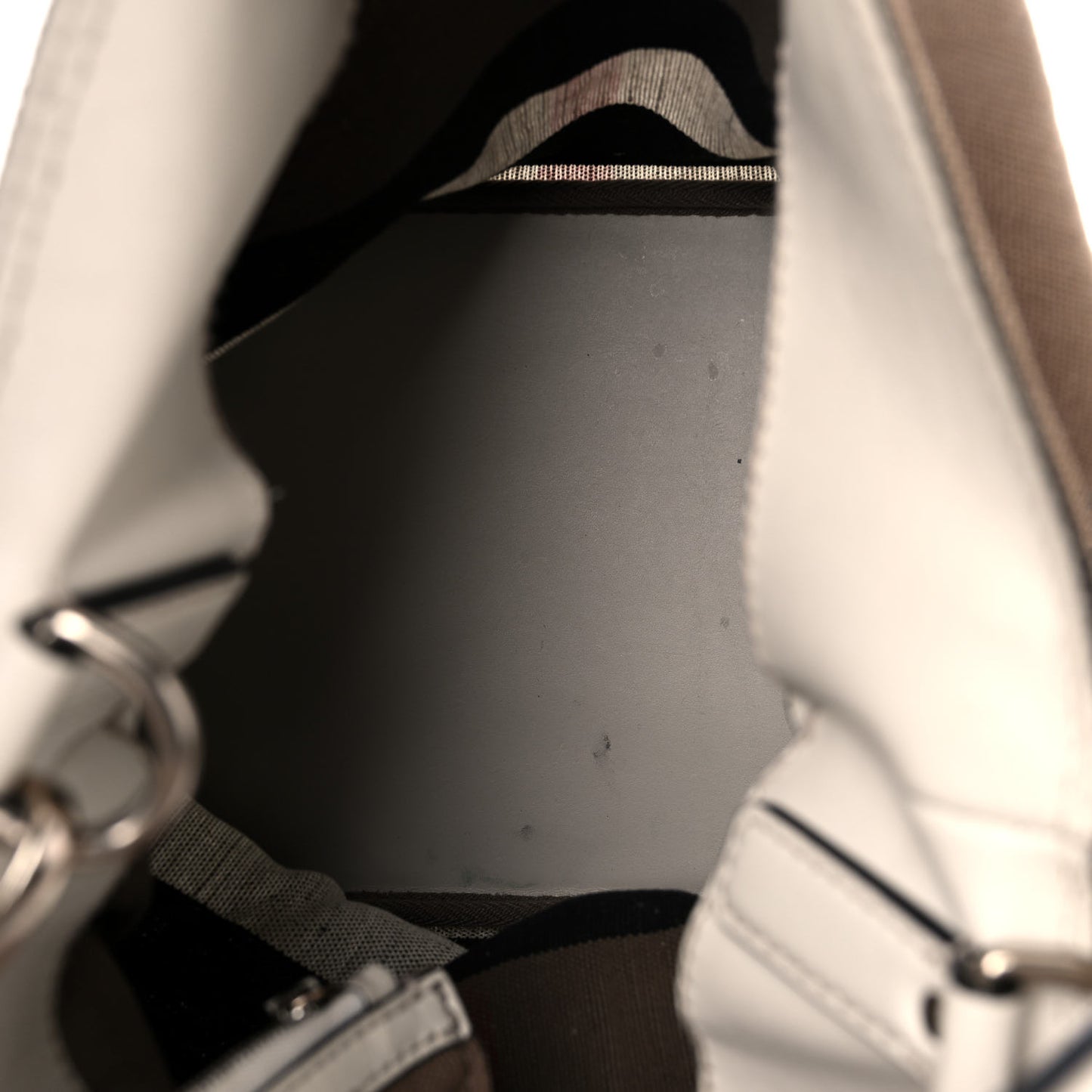 Canvas Mega Check Medium Susanna Hobo White