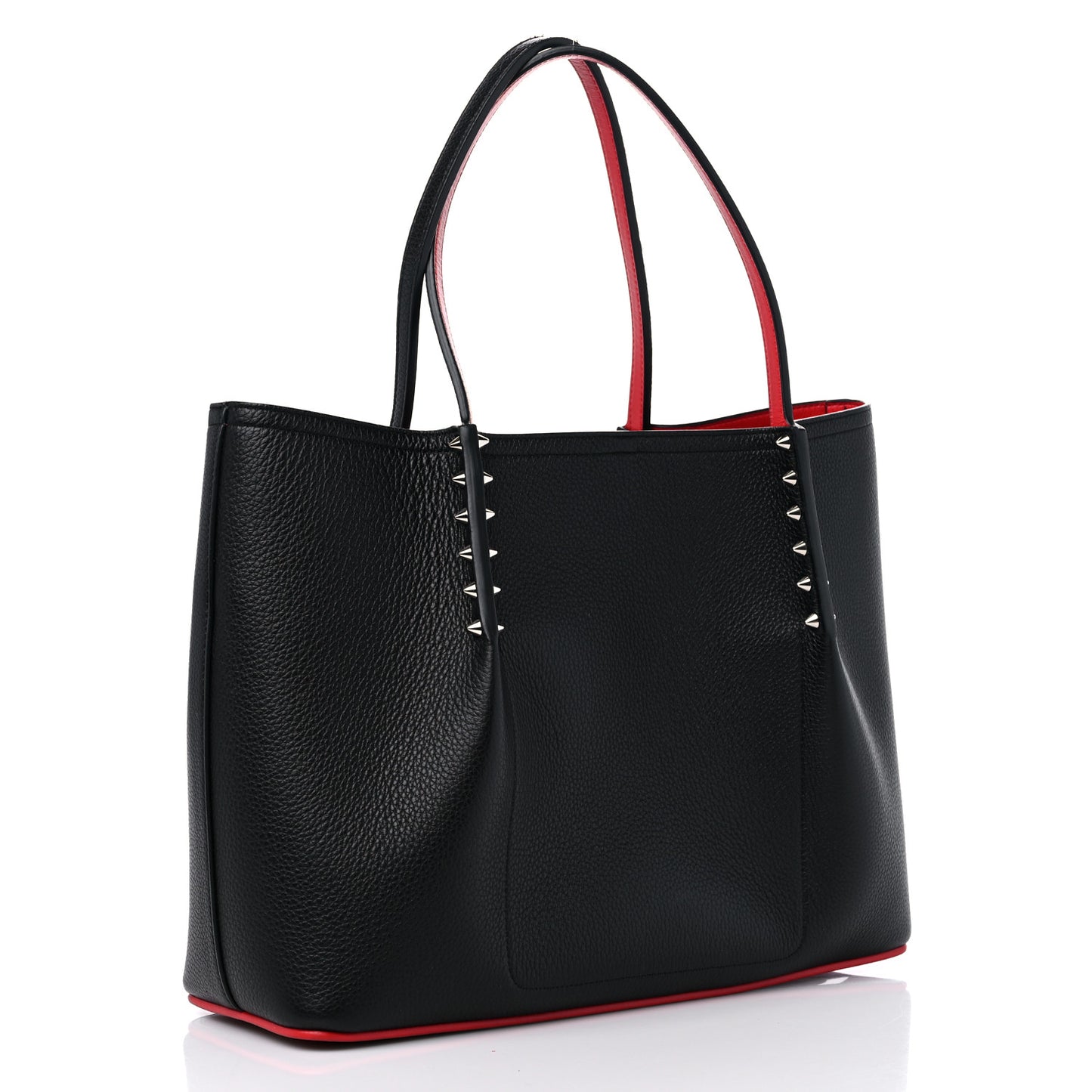 Calfskin Spiked Small Cabarock Shopper Tote Black