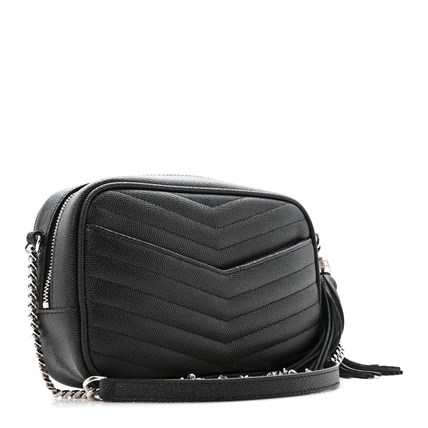 Grain De Poudre Matelasse Monogram Mini Lou Camera Bag Black