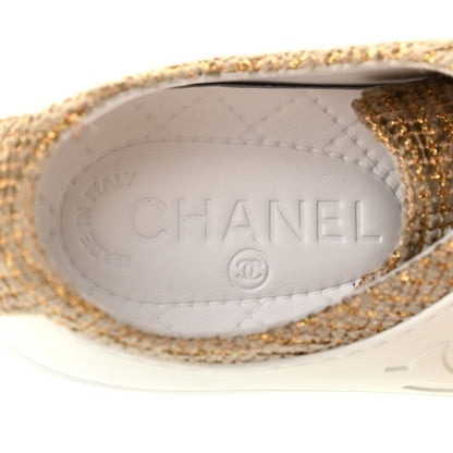 Chanel Fantasy Tweed Sneakers 36 Beige Gold 6 of 7