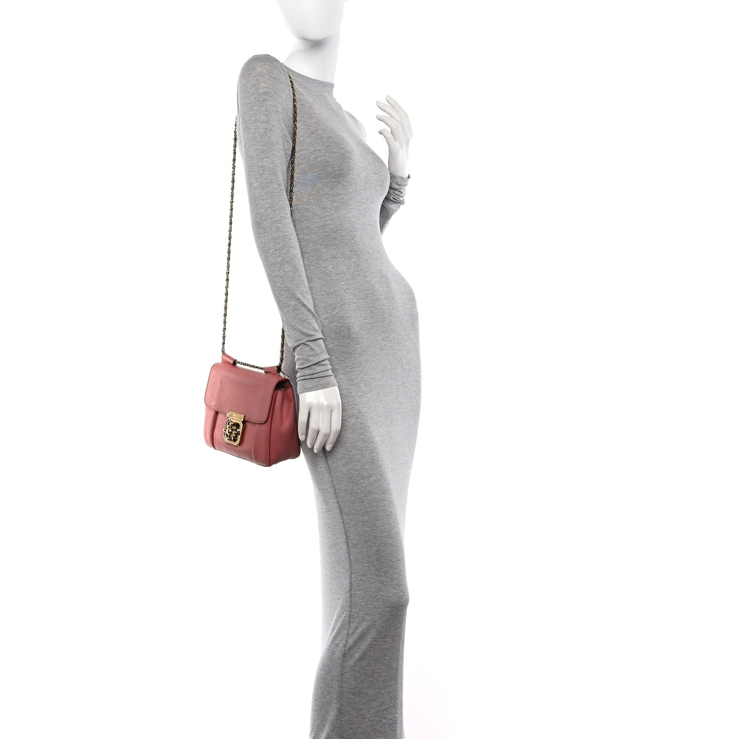 Goatskin Small Elsie Shoulder Bag Pink