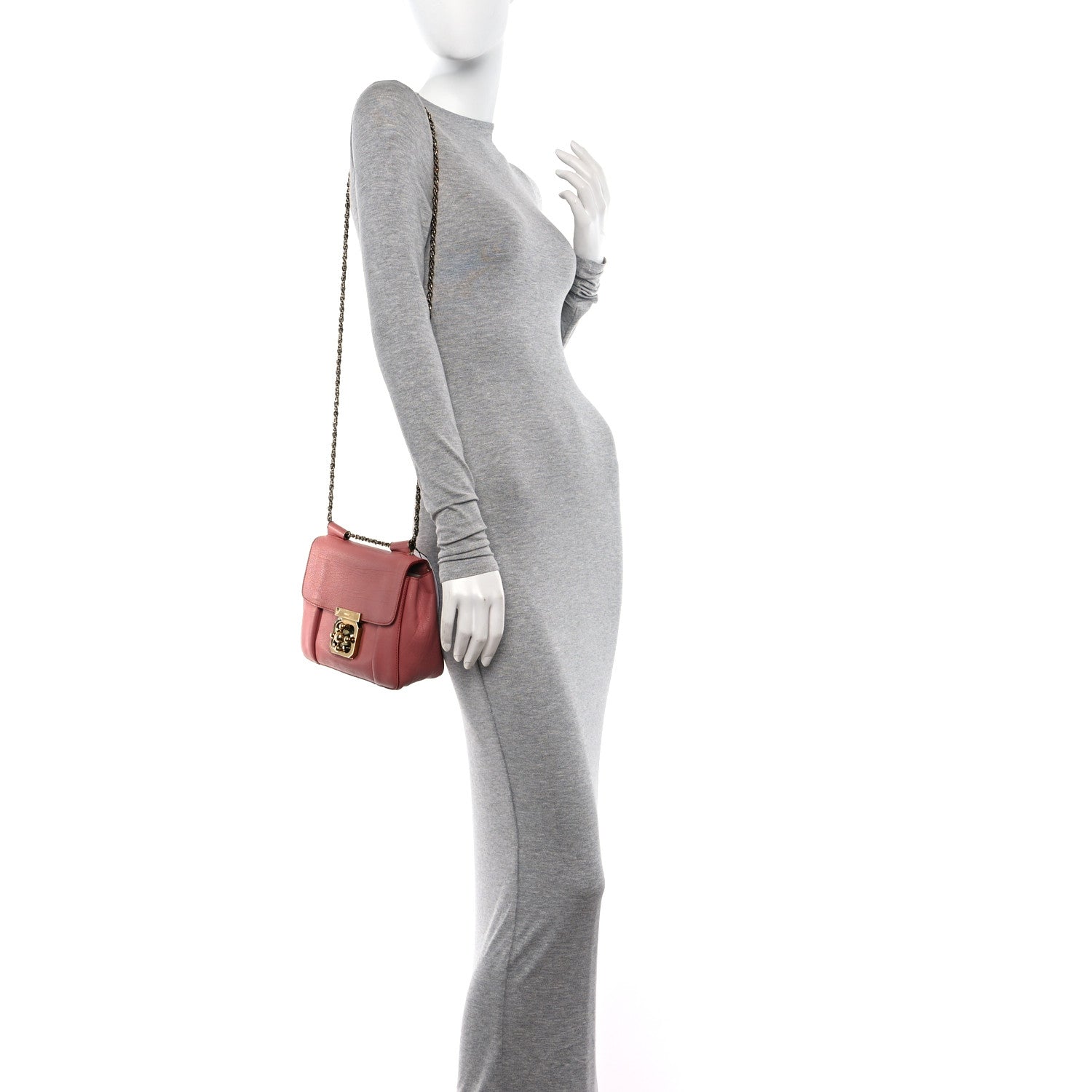 Chloe Goatskin Small Elsie Shoulder Bag Pink 3 of 12