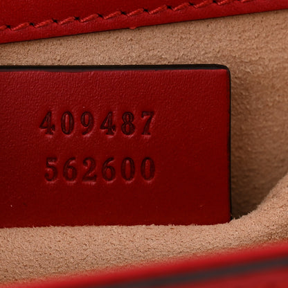 Gucci Guccissima Small Padlock Shoulder Bag Hibiscus Red 7 of 15