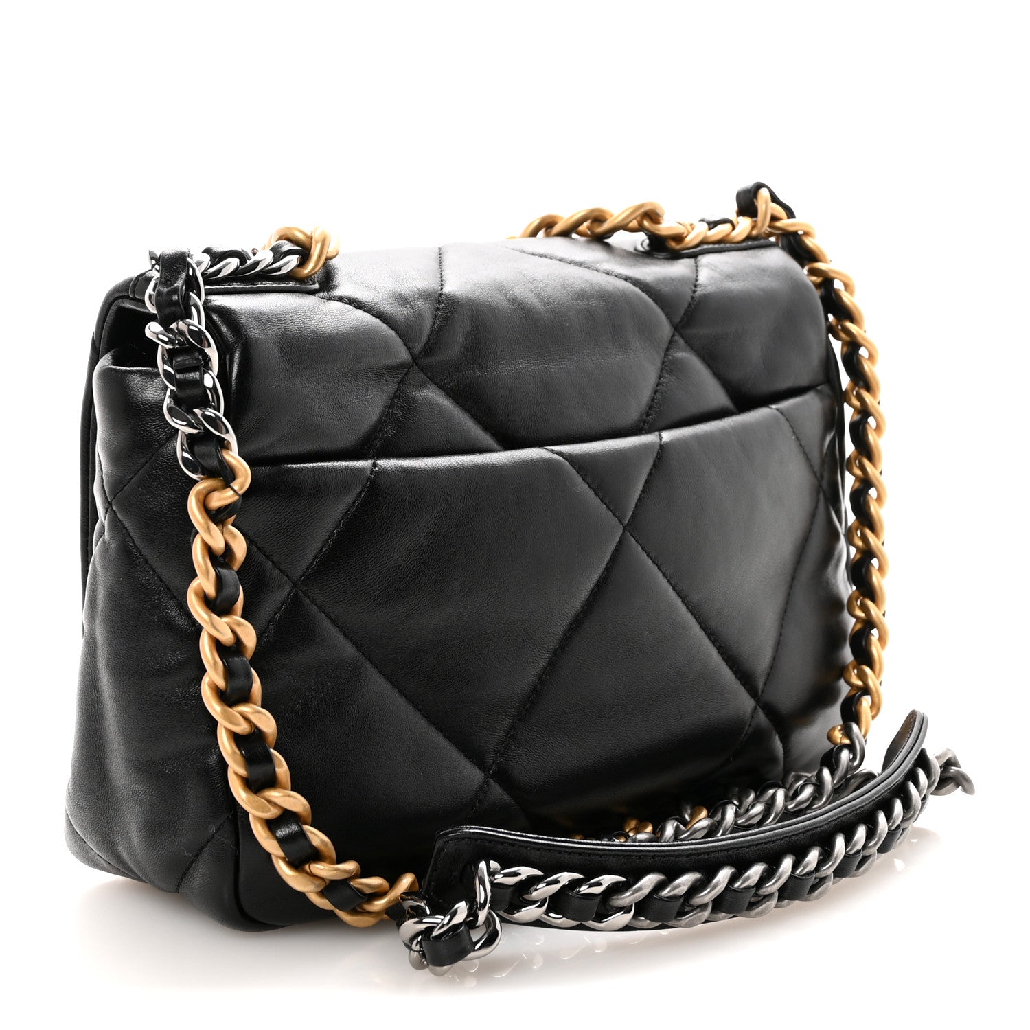 Chanel Lambskin Quilted Medium Chanel 19 Flap Black 3 of 10