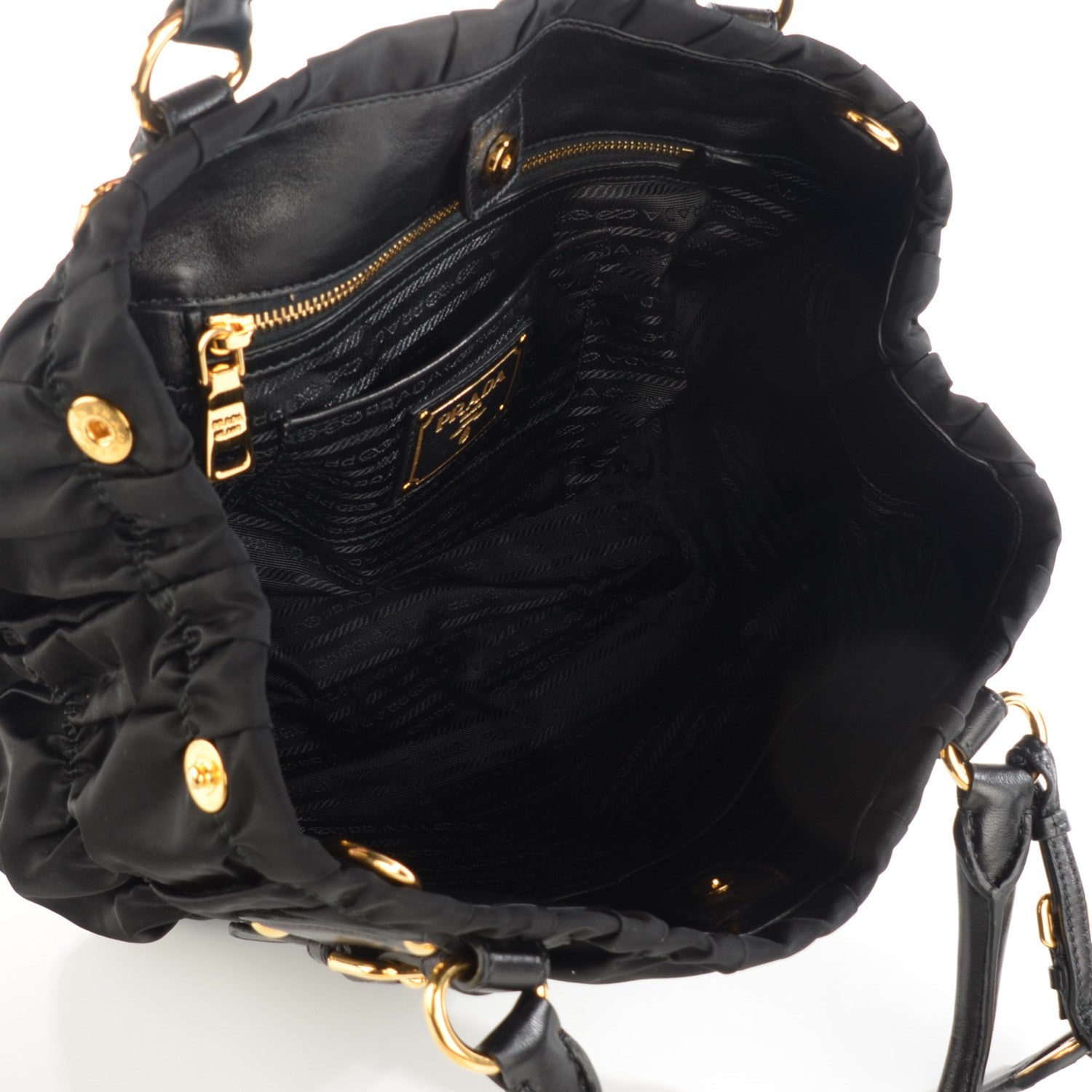 Prada Tessuto Nylon Gaufre Tote Nero Black 8 of 8