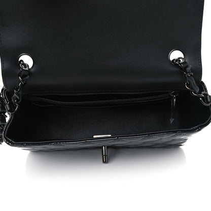 Chanel Patent Calfskin Quilted Mini Rectangular Flap So Black 4 of 4
