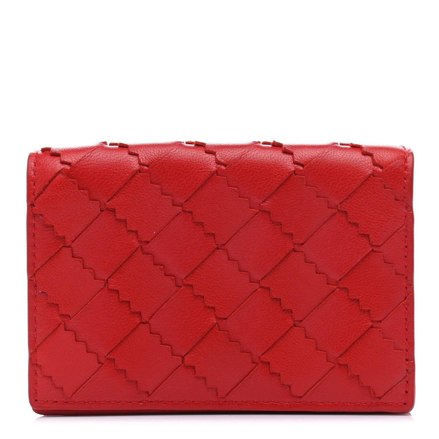 Bottega Veneta Nappa Intrecciato Card Holder Red 1 of 6