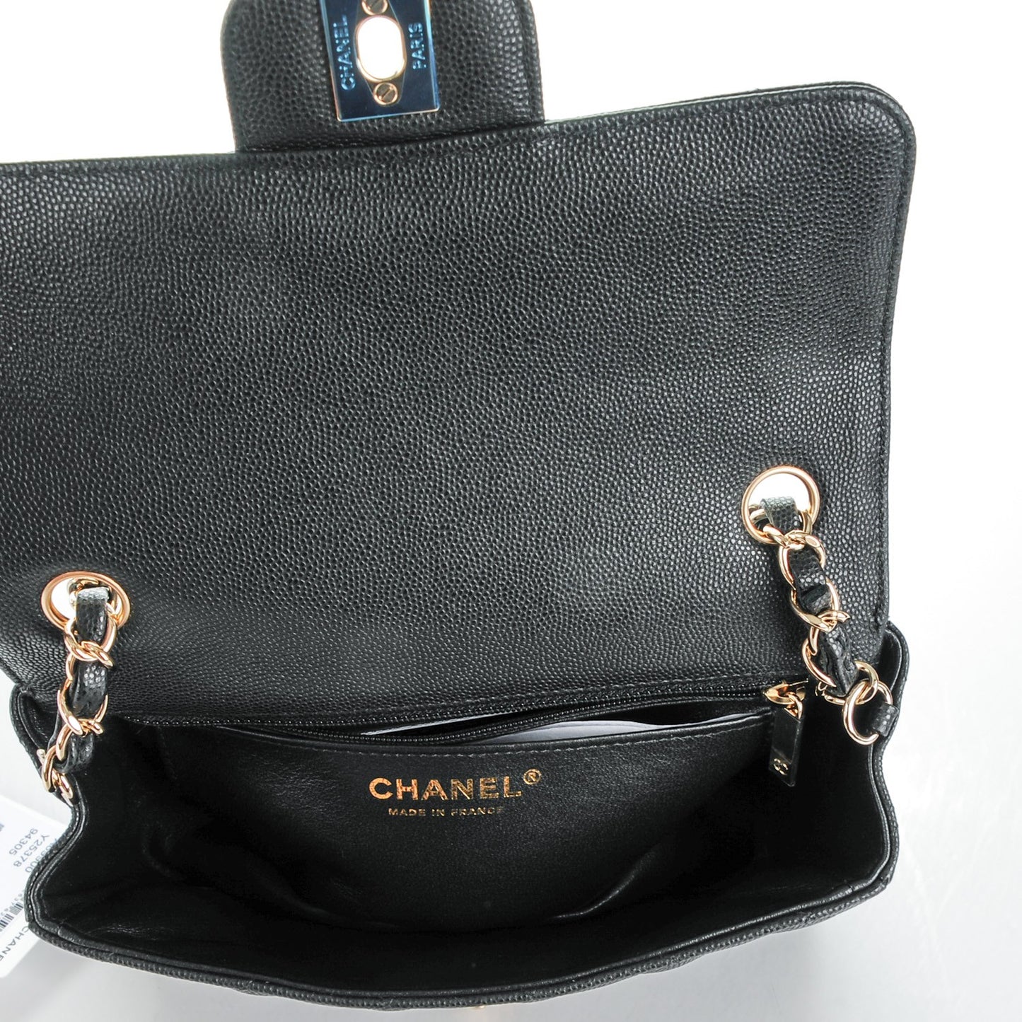 Caviar Quilted Mini Rectangular Flap Black